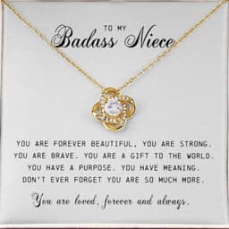 Necklaces & Pendants 18K Yellow Gold Finish - Luxury Box To My Badass Niece Love gallery image 1