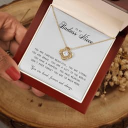 Necklaces & Pendants 18K Yellow Gold Finish - Luxury Box To My Badass Niece Love gallery image 3