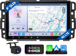 8in Android 13 Car Stereo Wireless CarPlay Android Auto Chevy/GMC/Buick GPS 2007 gallery image 2