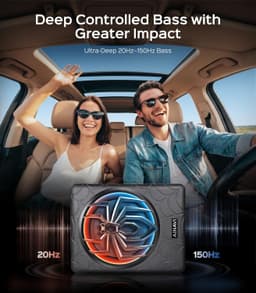 CX10 Car Subwoofers Black 1200W Slim Active Car Subwoofer 10in Under Seat Powere gallery image 3