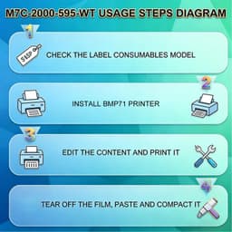 M7C-2000-595-WT Label Tapes & Cartridges White 2000 M7C 595 WT Compatible Brady gallery image 3