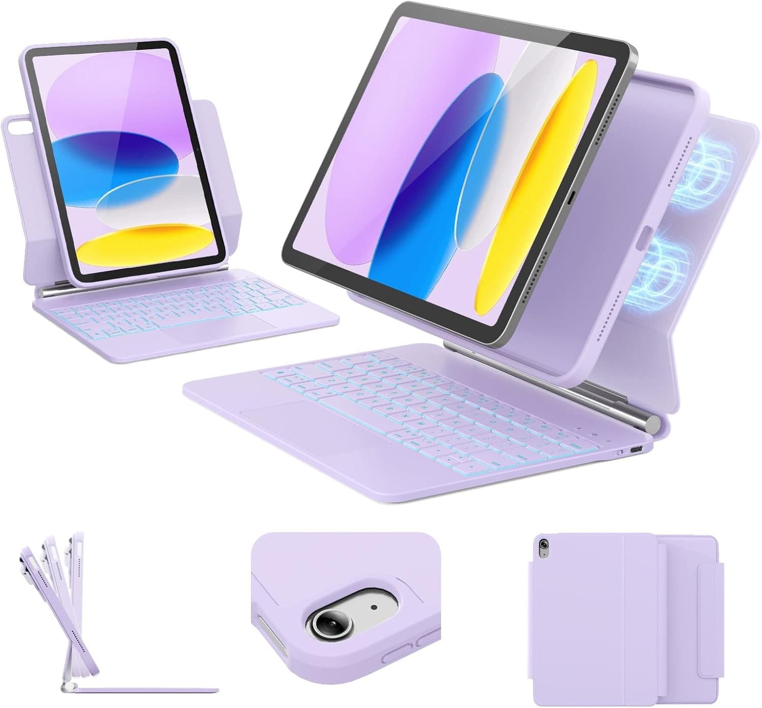 Classic Cases, Covers, Keyboard Folios Purple 2025 for iPad 11th (A16 2025)/10th