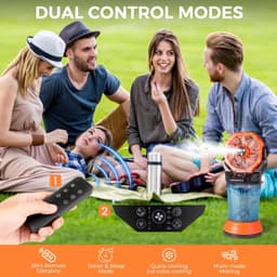 Portable Misting Fan Portable Fans Orange 2026 2026 New Mist Fan 3 Spray Nozzles gallery image 2