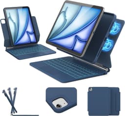 Classic Cases, Covers, Keyboard Folios Steel Blue 2025 for iPad Air 11” Case Key gallery image 1