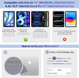 Classic Cases, Covers, Keyboard Folios Steel Blue 2025 for iPad Air 11” Case Key gallery image 2