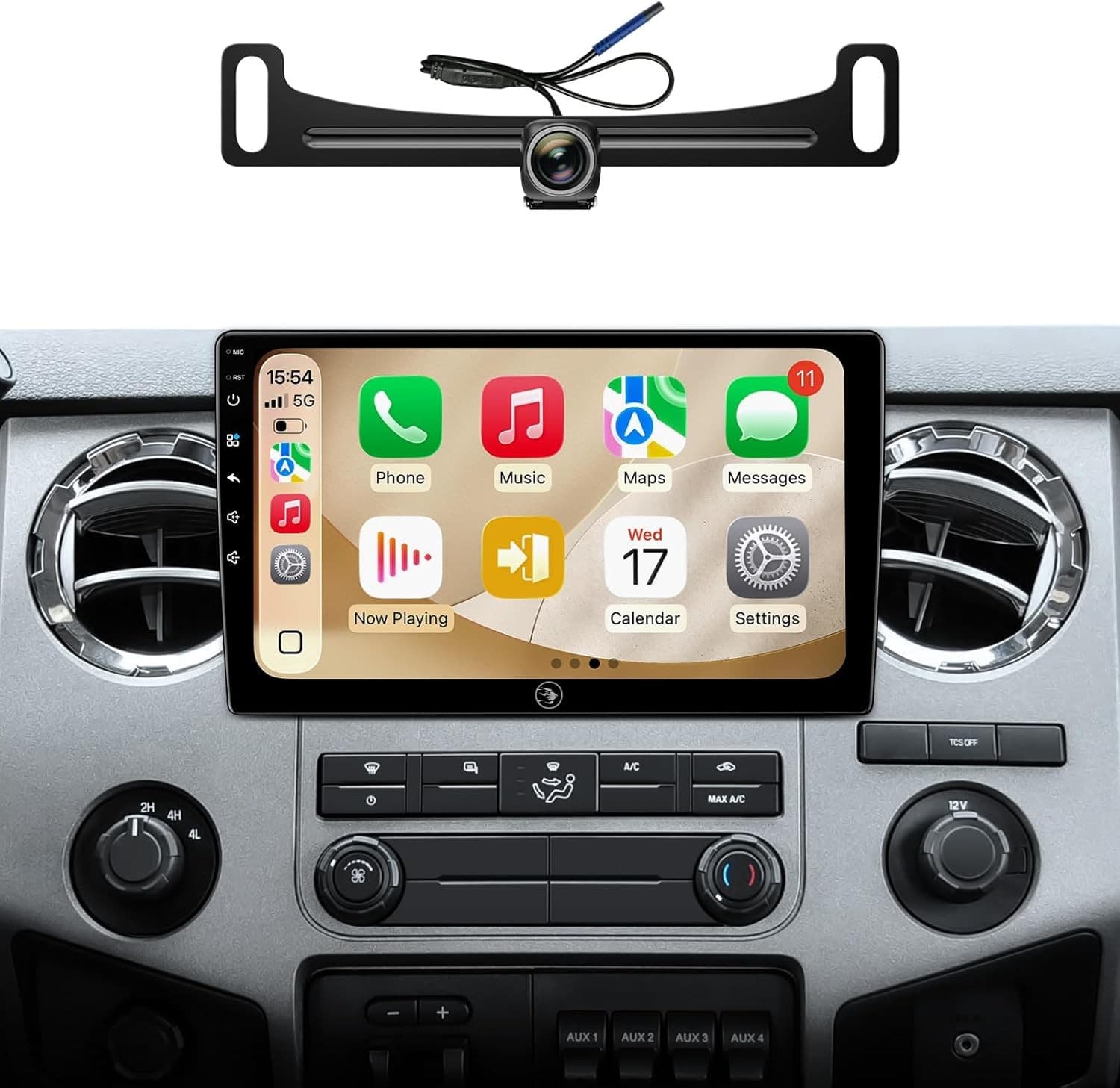Android 13 Car Stereo Wireless CarPlay Android Auto Ford F150 2004-2008 QLED Scr
