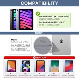 Classic Cases, Covers, Keyboard Folios Steel Blue 2024 for iPad mini 7 & Mini 6 gallery image 2