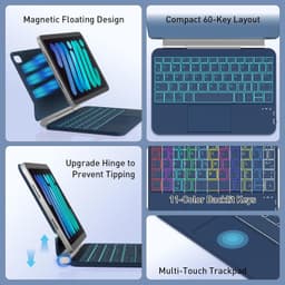 Classic Cases, Covers, Keyboard Folios Steel Blue 2024 for iPad mini 7 & Mini 6 gallery image 3