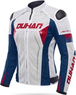 Mesh Motorcycle Jacket Shirt for Women Motorcycle Jackets White/Blue Motorcycle gallery image 1