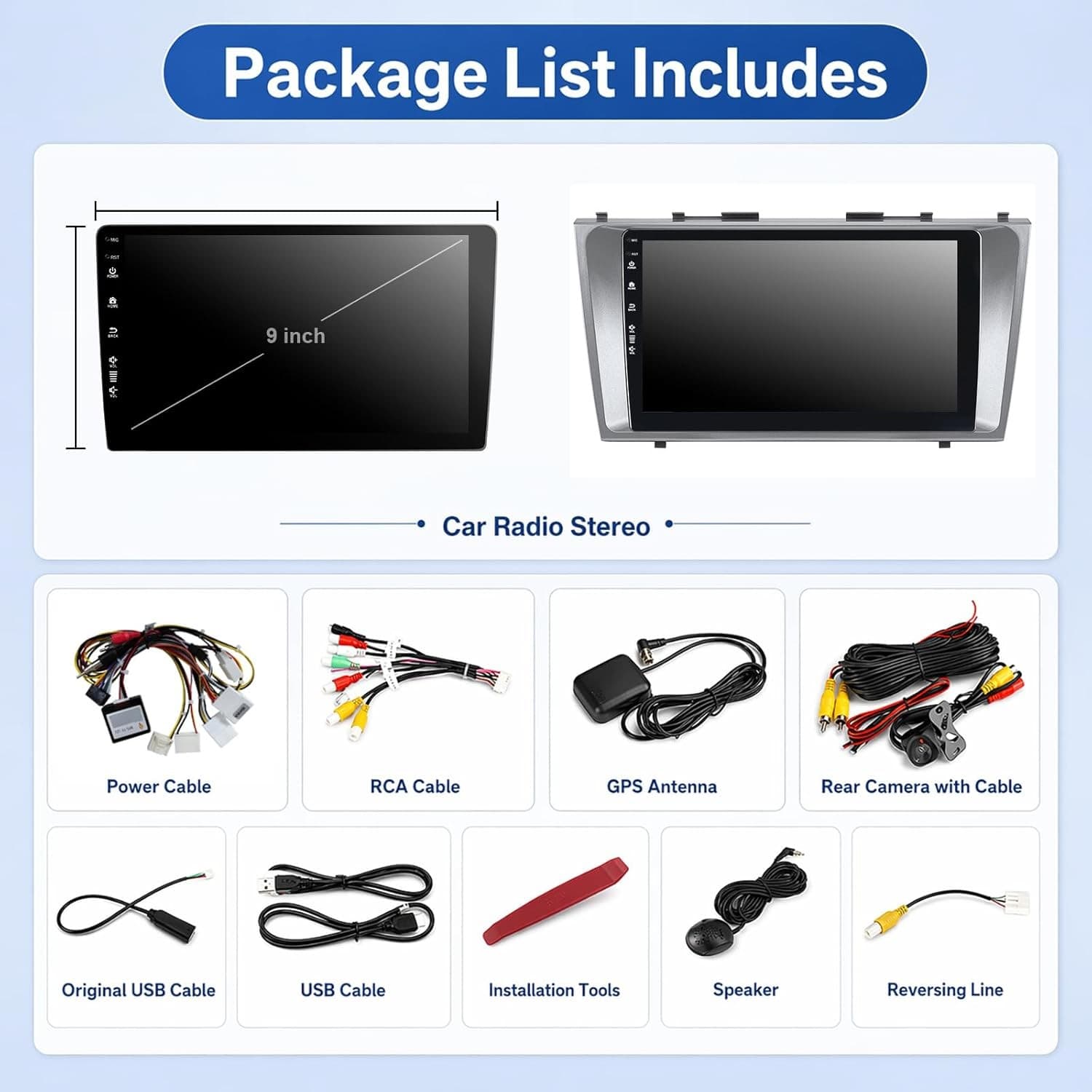 Android 13 Car Stereo Wireless CarPlay Android Auto Toyota Camry 2006-2011 Wi-Fi