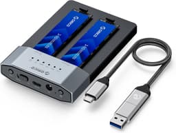 N2-C Drive Enclosures & Docks 20Gbps Dual Bay NVMe Enclosure Tool Free M.2 NVMe gallery image 1
