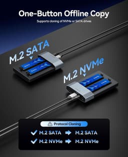 N2-C Drive Enclosures & Docks 20Gbps Dual Bay NVMe Enclosure Tool Free M.2 NVMe gallery image 2