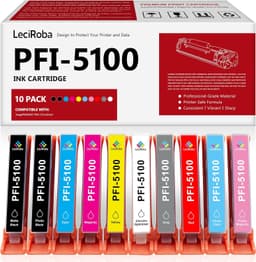 PFI-5100 10 Color Pack Ink Cartridges PFI5100 Ink Cartridge Tank PFI 5100 10 Col gallery image 1