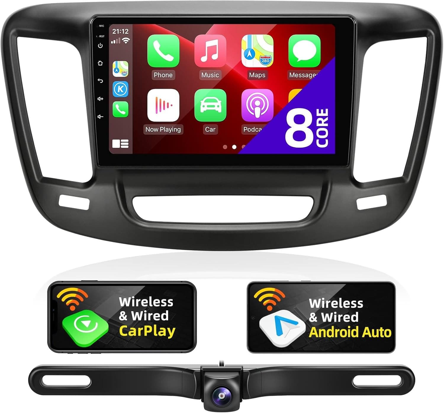 Android 13 Car Stereo Wireless CarPlay Android Auto Chrysler 200 2015-2017 Ready