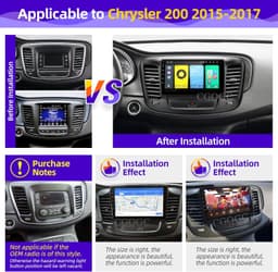 Android 13 Car Stereo Wireless CarPlay Android Auto Chrysler 200 2015-2017 Ready gallery image 6