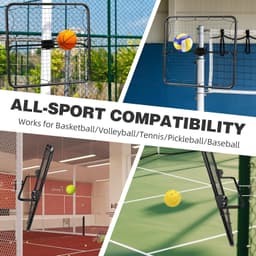 Training Aids Black Basketball Rebounder 40”x40” Adjustable Passback Net Multi gallery image 2