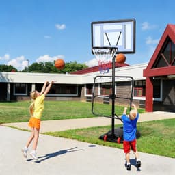 Training Aids Black Basketball Rebounder 40”x40” Adjustable Passback Net Multi gallery image 4