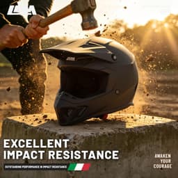 Dirt Motorcycle Helmet Motorcycle & Powersport Helmets Matte Black Dirt Full Fac gallery image 4