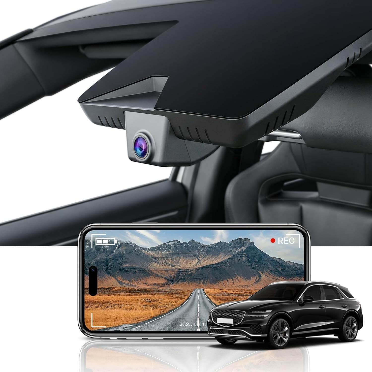 Front 4K Only(Genesis GV70 ) Video In-Dash Units w/GPS 64GB Card 2022 4K Dash Ca