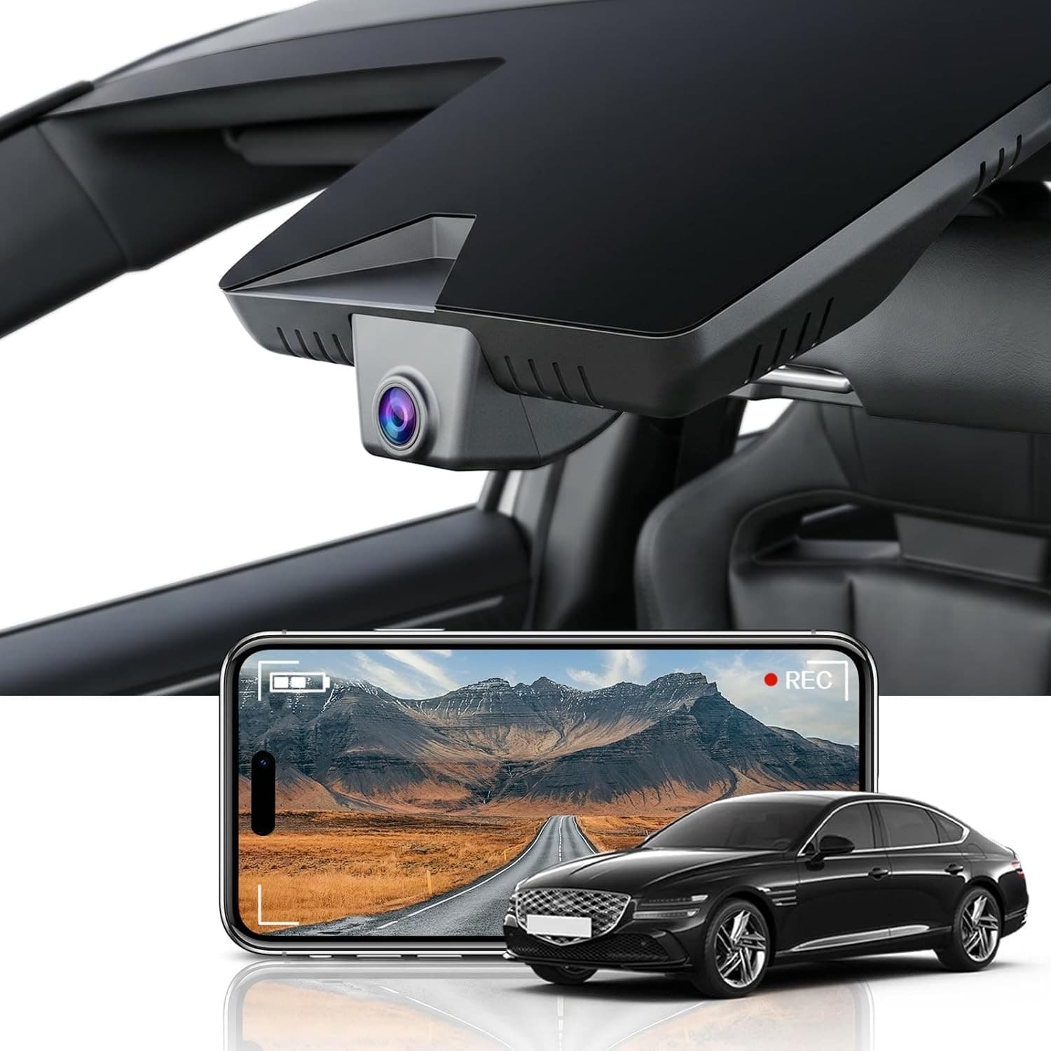 Front 4K Only( Genesis G80 ) Video In-Dash Units w/GPS 64GB Card 2021 4K Dash Ca