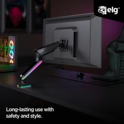 F100RGB Black with RGB RGB Gaming Monitor Arm Gas Spring Adjustable Desk Mount 1 gallery image 3