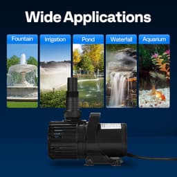 Portable Black 220W 4500GPH Submersible Water Pump 180° Seamless Adjustable Nozz gallery image 4