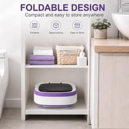 WASH Without Spin Basket Purple Mini Portable Foldable Washer 16L Portable Washi gallery image 3