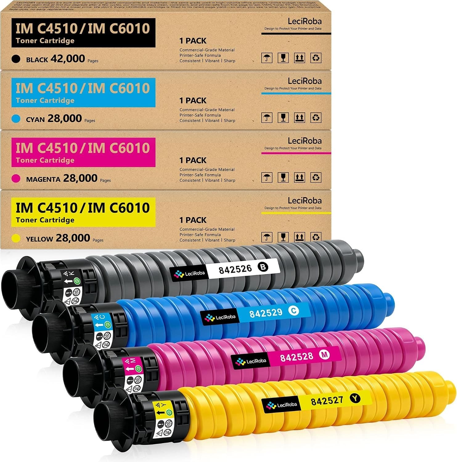 Compatible IM C4510 IM C6010 Toner Cartridge Replacement for Ricoh 842526 842529