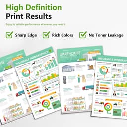 210X High-Yield Toner Cartridge 4-Pack Replacement for HP 210X Toner 210A Compat gallery image 2