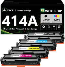 414A Toner Cartridges 4 Pack | MFP M479fdw Replacement for HP 414A 414X Works fo gallery image 1