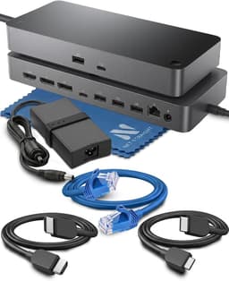 SD25 Black SD25 Pro USB C Docking Station — 130W Laptop Dock Dual 4K Monitor Out gallery image 1