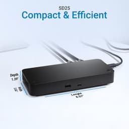 SD25 Black SD25 Pro USB C Docking Station — 130W Laptop Dock Dual 4K Monitor Out gallery image 3