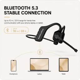 Trucker Bluetooth Headset Black Air Conduction Wireless Bluetooth Headphones Mic gallery image 2