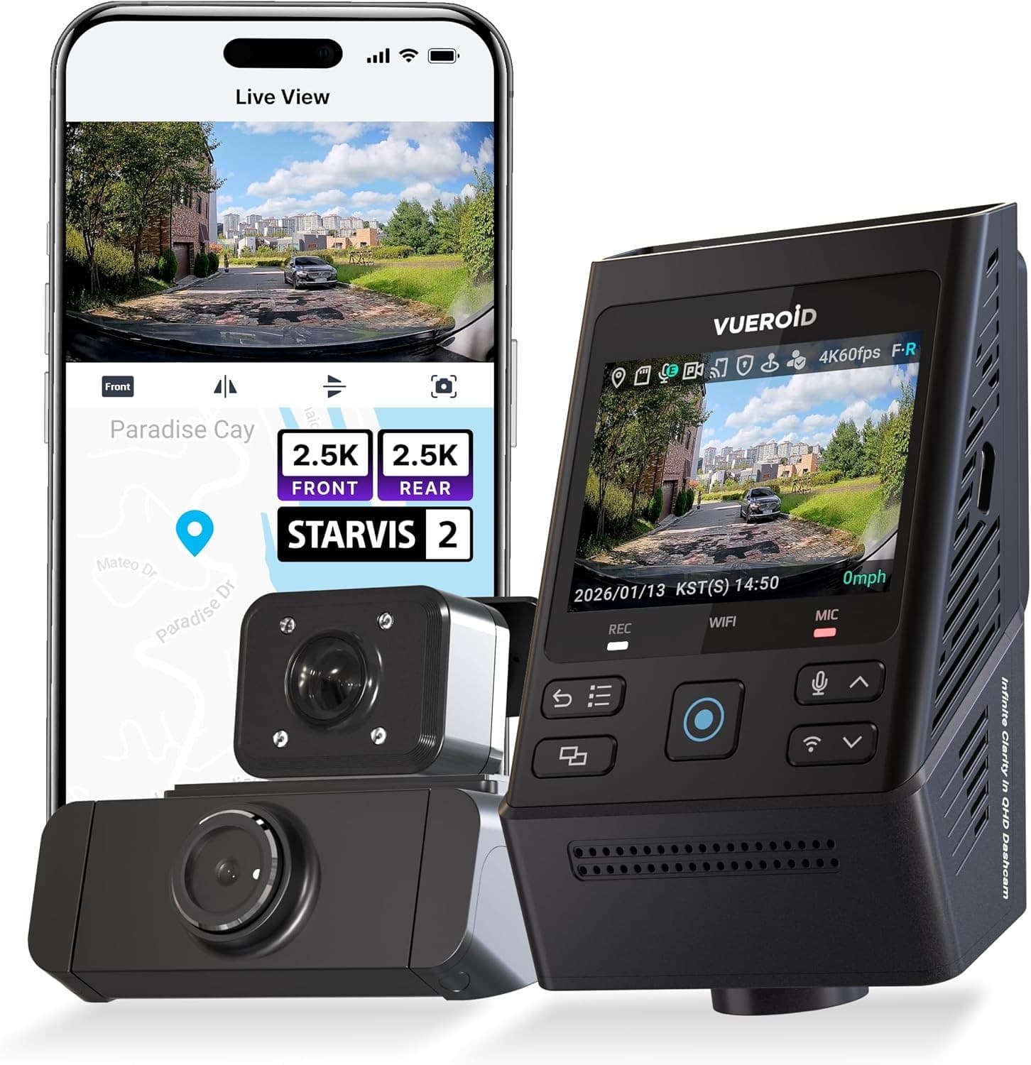 S1 QHD Infinite 3CH Dash Cams S1 QHD 3CH-Front and Rear, Interior S1 QHD Infinit