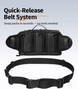 KLFX-WP-002 Black Motorcycle Belt Bag Men Expandable Nylon Fanny Pack Waist Pack gallery image 2