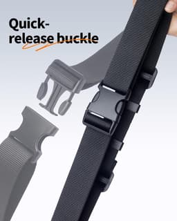 KLFX-WP-002 Black Motorcycle Belt Bag Men Expandable Nylon Fanny Pack Waist Pack gallery image 3
