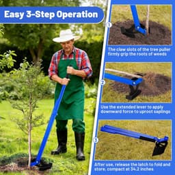 Supplies & Tools Foldable Design 62in H Heavy Duty Tree Puller ¼ to 2in Roots La gallery image 3