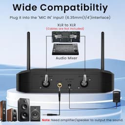 MC01 Microphones & Wireless Systems Black 4 Channel Wireless Microphone System gallery image 2