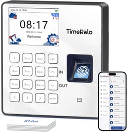 TR1 Time Clocks Grey-white Cloud Based Time Clock Small Businesses 3 in 1 Finger gallery image 1