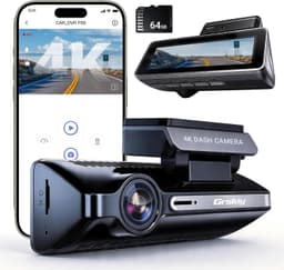 E89 Dash Cams Black 4K Dash Cam Front and Rear Car Dash Camera Built in GPS 5GHz gallery image 1