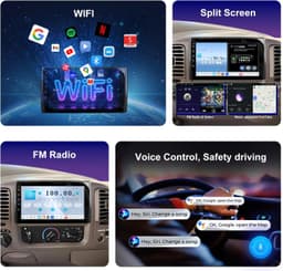 QLED Radio for Ford F150 1999 2000 2001 2002 2003 Upgrade,Touch Screen Stereo Re gallery image 2
