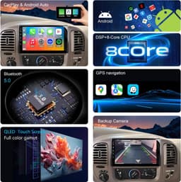 QLED Radio for Ford F150 1999 2000 2001 2002 2003 Upgrade,Touch Screen Stereo Re gallery image 3