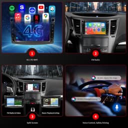 Video In-Dash Units w/GPS Free Camera 2010 QLED Radio Subaru Legacy Outback Upgr gallery image 2