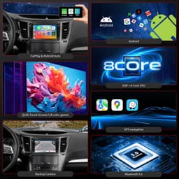 Video In-Dash Units w/GPS Free Camera 2010 QLED Radio Subaru Legacy Outback Upgr gallery image 3