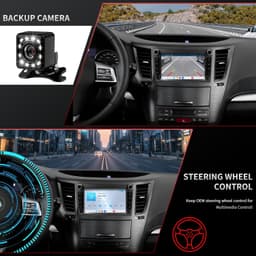 Video In-Dash Units w/GPS Free Camera 2010 QLED Radio Subaru Legacy Outback Upgr gallery image 4