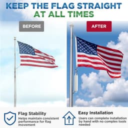 2 Pack 7lb Flag Pole Counterweight Double Eye Bolt Flag Weight Internal Halyard gallery image 3