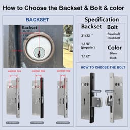 SM1850-FBM Silver SM1850 Mechanical Storefront Door Lock Commercial Door Lock Tw gallery image 4