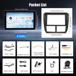 9in Android 13 Car Stereo Wireless CarPlay Android Auto Subaru Forester Impreza gallery image 4