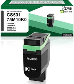 CS531 CX532 Black Toner Cartridge with New Chip | High Yield C75M10K0 Toner Repl gallery image 1