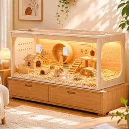 XBD-HC-FR Cages, Hutches & Enclosure Guinea Pigs 32in Large Wooden Hamster Cage gallery image 4